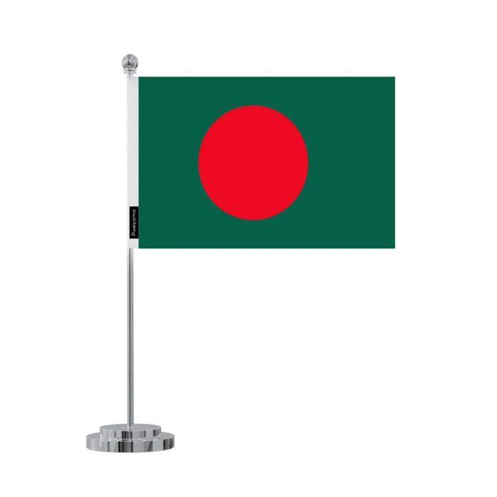 Stolní vlajka - Bangladéš - 14 x 21 cm - Polyester - Oboustranný tisk - Nerezová ocel
