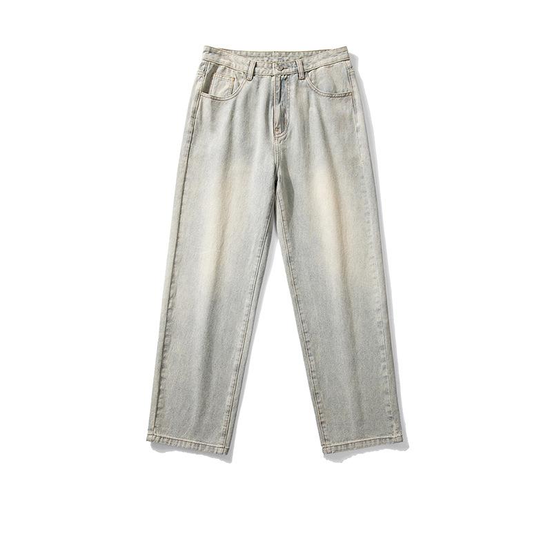 

76% хлопок мужские Y2K высокого качества винтажные повседневные мешковатые джинсовые брюки джинсы для мужчин уличная модная одежда 2XL жёлтый