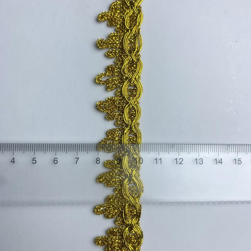 4m/13.12ft Lace Gold Silver Curtain Trim Ribbon HanMade DIY Sewing Sequin Accessory Wedding Craft Clothes Party Decoration Ties Big Wide 2cm Wide