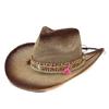 Straw Cowboy HAT Outback Western Mens Womens Cowboy  Hat