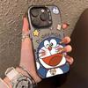 Doraemon Blinking Silver Case for Apple Pro Phones (17/16/15) and iPhone 14 Pro Max/13/12