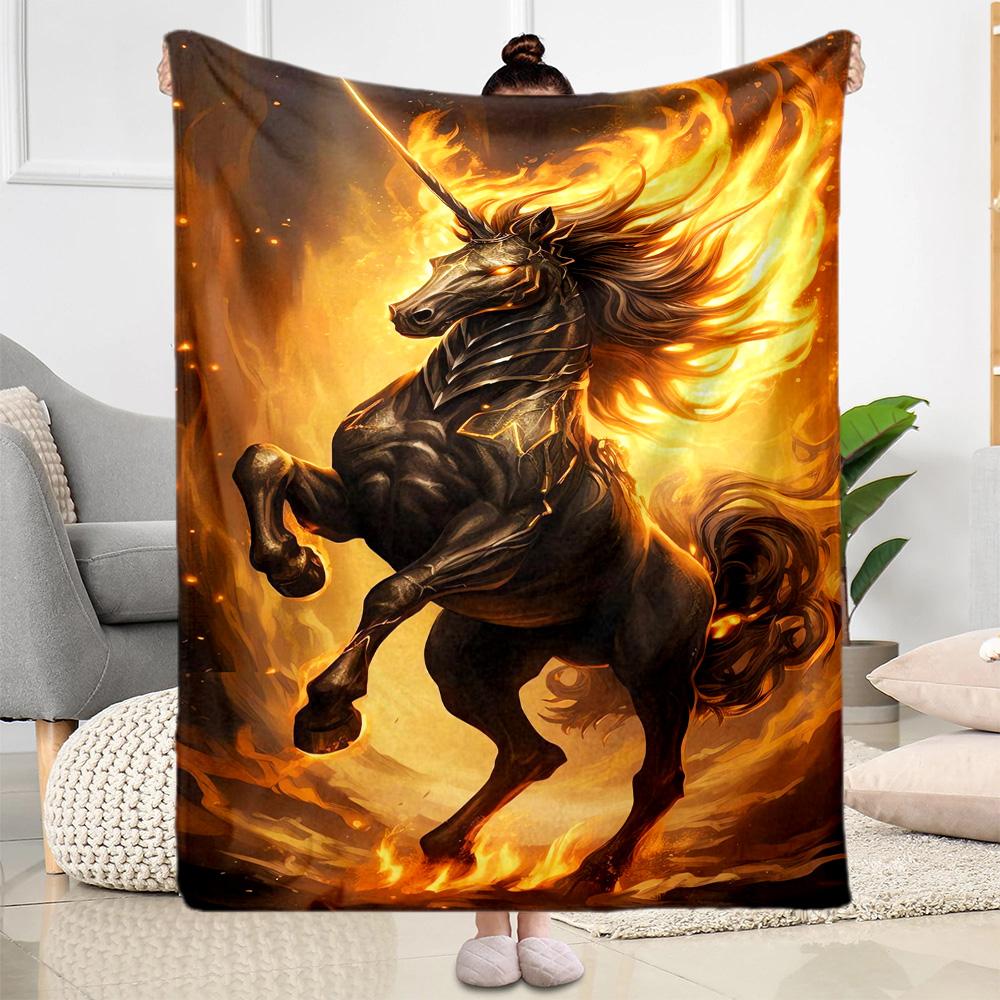 1pc Unicorn Sky blanket Soft and Warm for Sofa Office Camping Travel Livingroom Great Gift for Friends and Family Comfortable