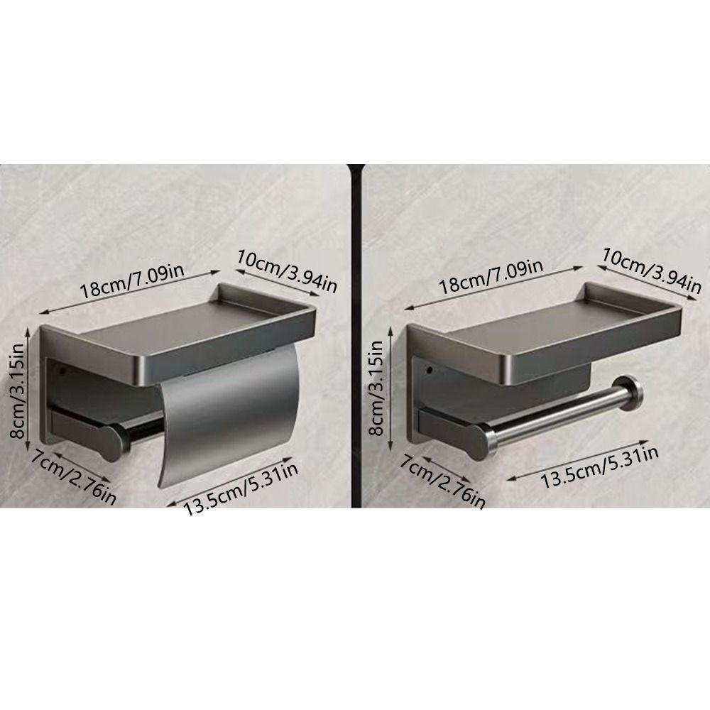 Punch-free Bathroom Tissue Self Baffle Design Tissue Roll Hanger Toilet Paper Holder  Home