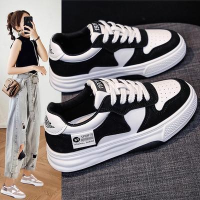 Women's Spring Autumn New Thick Soled Casual Sports Shoes for Female Students Simple Comfortable Versatile Board Shoes