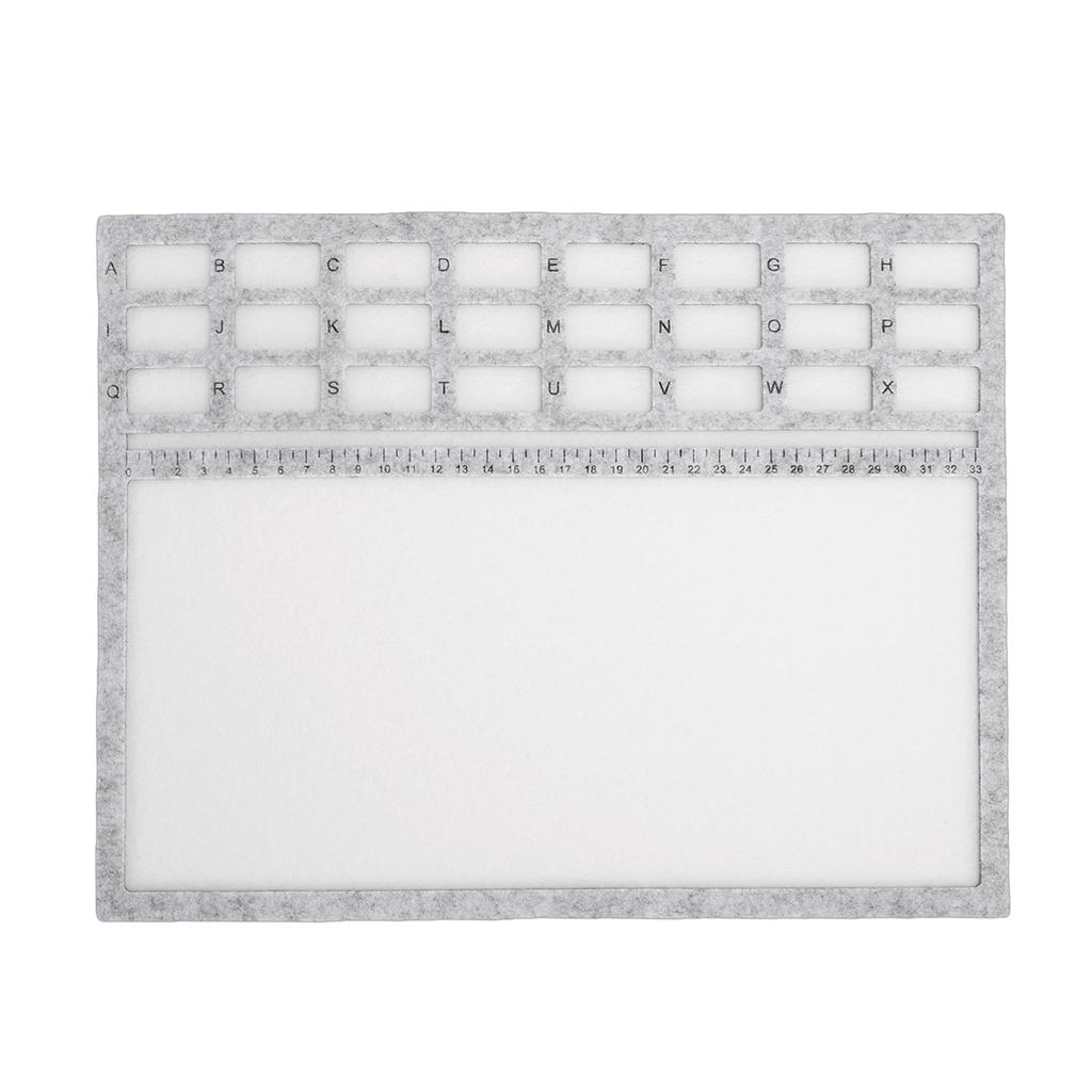 3PCS Rectangle Bead Mat Felt Beading Tray with Centimeter Alphabetic Scale for   Art Crafts Jewelry Making Bead Supplies