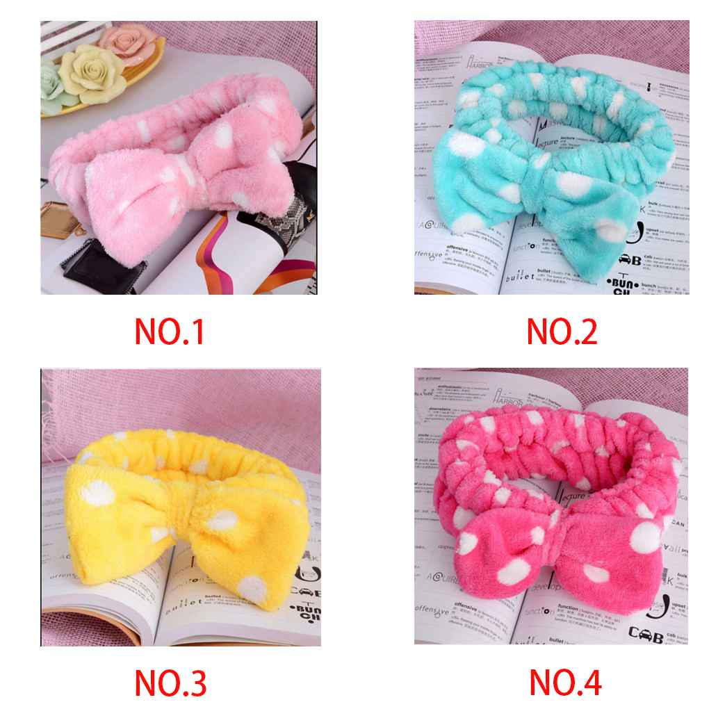 Women Lovely Striped Soft Shower Facial Mask Hair Band Wrap Headband Spa Make Up