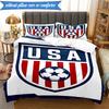 3PCS Usa Soccer Emblem Bedding Set 2D Printing (Includes 1 Duvet Cover + 2 Pillowcases Coreless), Bedroom decor,Fan Gift