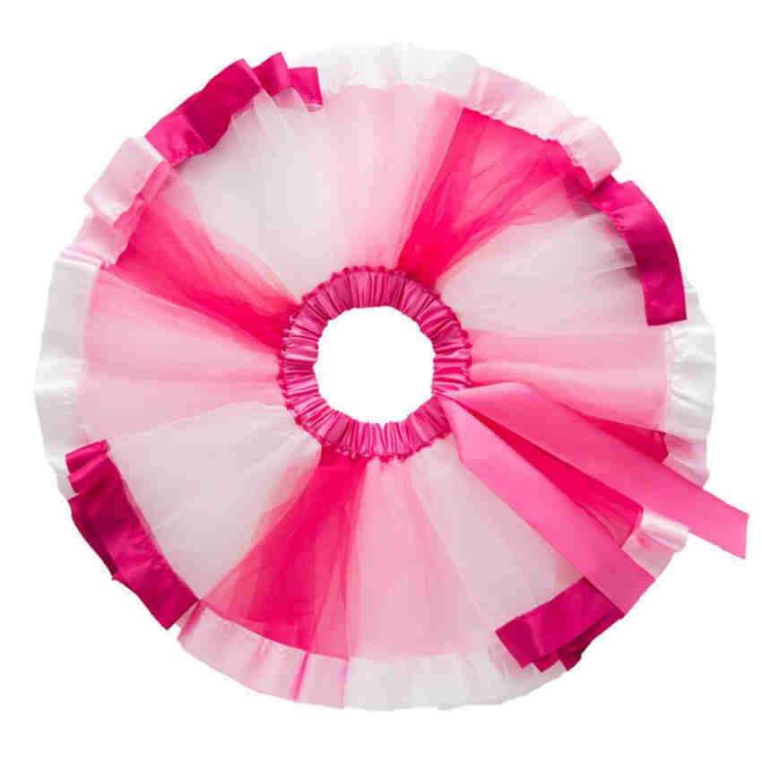Girls Rainbow Tulle Skirs Mini Dress Princess Colorful Splicing Party Birthday Dancing Tutu Skirt