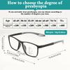 Progressive Multi-Focus Anti-Blue Light Reading Glasses Satisfying the Needs of Far and Near Use