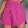 Damen High Waist Shorts Lässig Elastisch Locker Sommer Sporthorts EMA