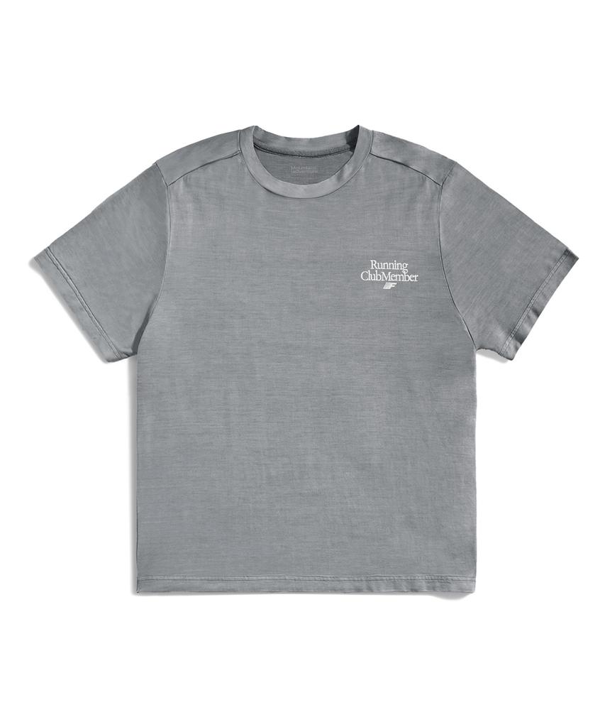 Peullukeu Crop Run Cool Dry Pigment Short Sleeve T-Shirt Light Grey Fst743C