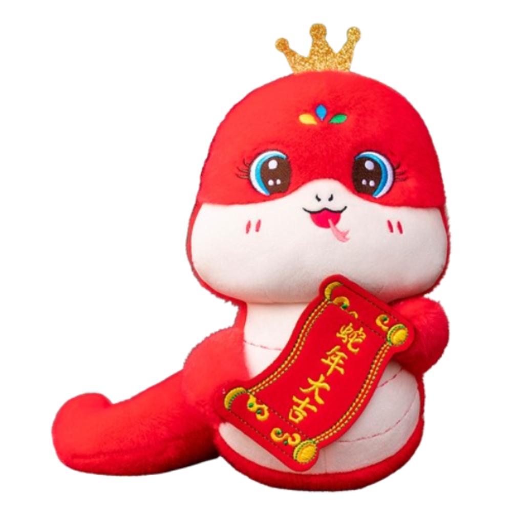Stuffed Snake Year Mascot Toy Cute Lucky Snake Doll Plushies  Birthday Gifts