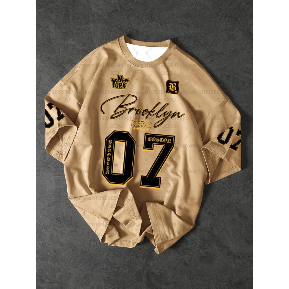 Men's Sports Jersey Brooklyn 07 Print Short Sleeve T-Shirt Summer Graphic Tee Jerseys Plus Size Women's Sport T-Shirt Tops