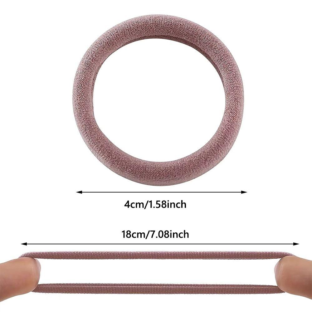High Elasticity Ponytail Holders Basic Rubber Bands Nylon Elastic Hair Ties for Women and Girls