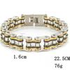 Rock and Roll 16MM Bicycle Chain Man Bracelet Wholesale Men's Bracelets Solid Stainless Steel Motorcycle Jewellery Accessories