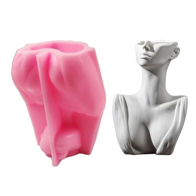 Creative Human Body Mold Abstract Plant Pot Silicone Mold Flower Pot Mould for Resin Casting Home Decoration Craft