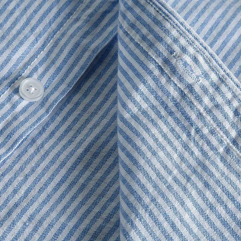 Export Good Goods Factory Tail Order High Quality Spring and Autumn Thin Stripes Men Long Sleeves Shirt OEM Goods Original Single Shirt Fashion