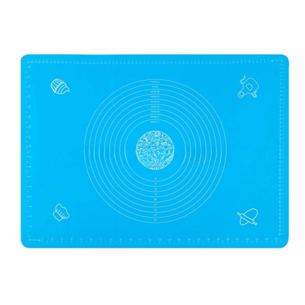 Extra Thick Silicone Dough Mat With Scales Adsorption Non-Stick Dough Mat Foldable Food-Grade Baking Mat Pastry Pie Crust Cookie