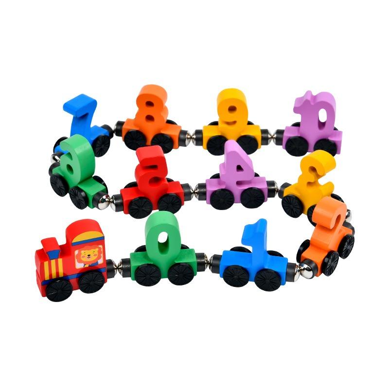 Magnetic Digital Train Math Early Educational Assembling Magnetic Building Blocks Toy For Children
