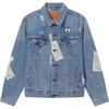 Levis SS25 Patchwork Design Distressed Denim Jacket Men Jackets Denim-Blue 72334-0729
