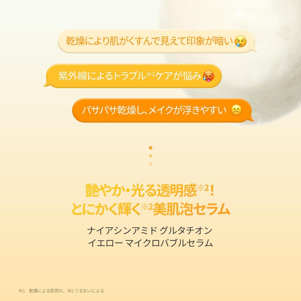 VTCOSMETICS Bubble Korean Cosmetics Niacinamide Serum, Niacinamide, Anti-Dust, Skincare, (2. + Glutathione)