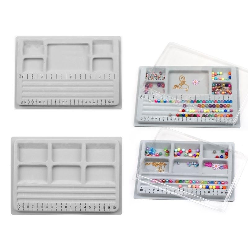 Durable Plastic Beading Mat Tray for Jewelry Making and Bead Organization Flocked Beading Boards Tray Bead Pad Necklace