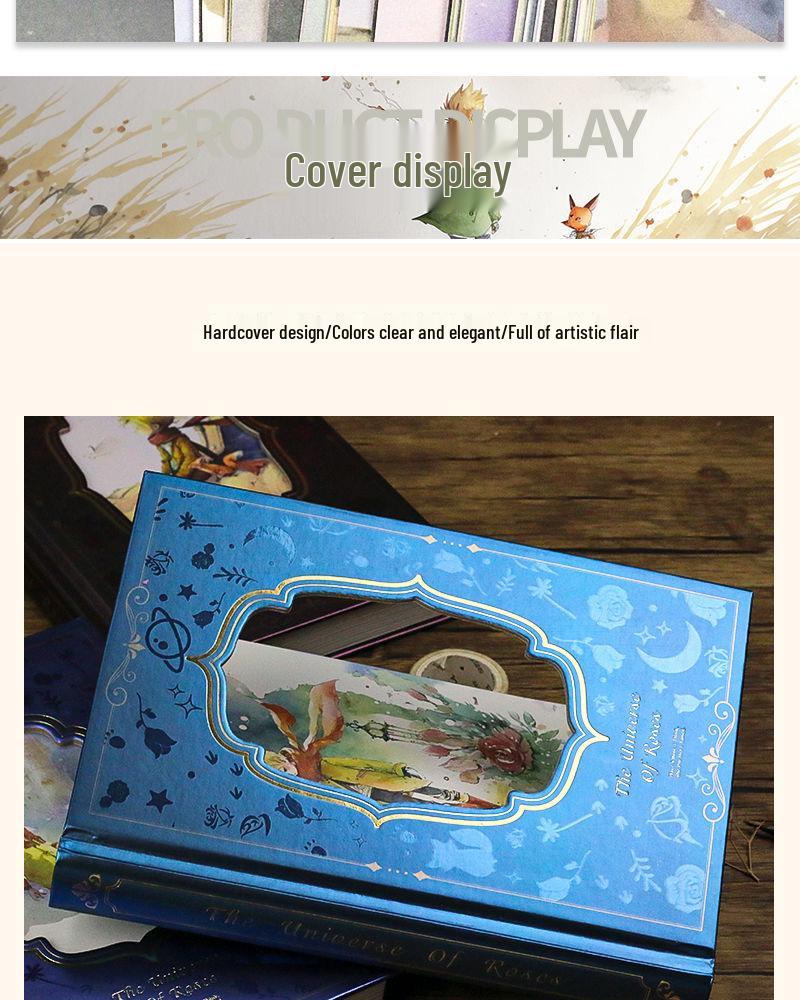 Prince Retro Diary: Thickened Color Illustration Notebook for Students