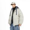 Fake two-piece cotton clothes, couple's winter outdoor hooded jacket, windproof and cold-proof, the same for men and women