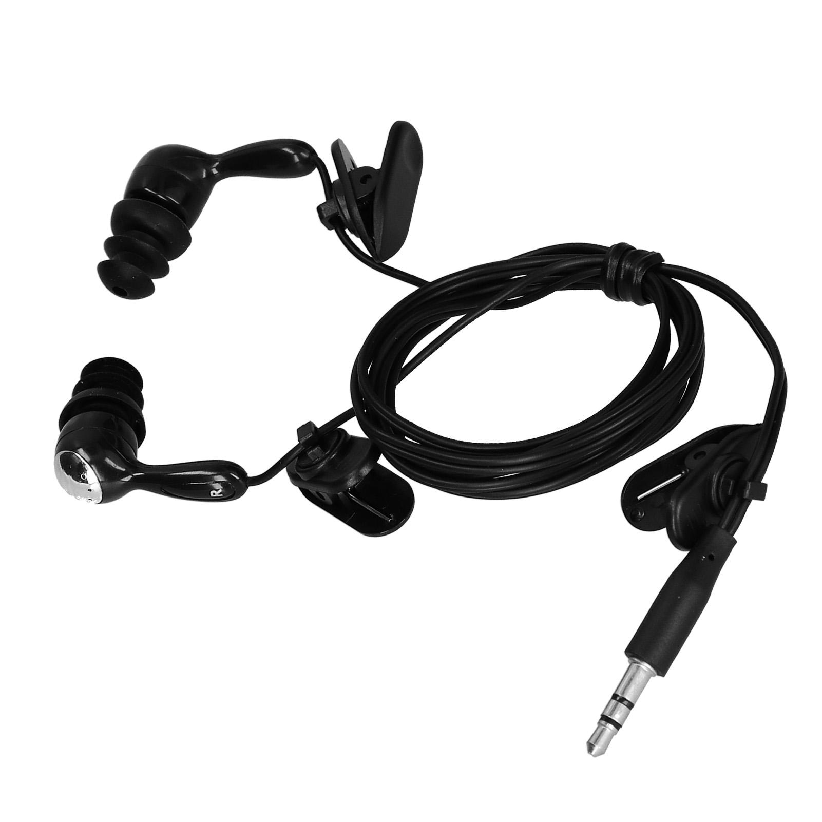 

Waterproof Headphones 3.5mm Plug Bone Conduction Headphones with Replace Earplugs for Swimming Running Surfing