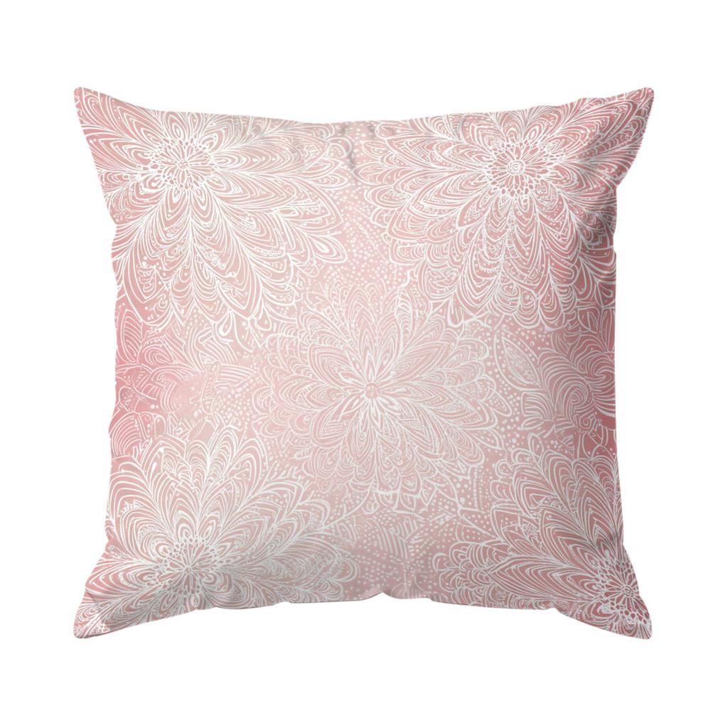 Pink Bohemian Style Cushion Pillowcase Printed Polyester 45x45cm Throw Pillowcover Decorative Sofa Cushion Pillowslip Home Decor