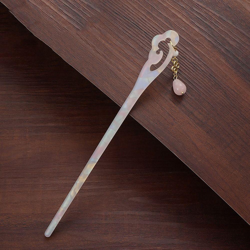 Beaded Tassel For Girls Braided Hairpins Women Hair Sticks Chinese Hair Fork Flower Hanfu Hairpins B