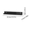 Record Wall Shelf 12-inch Black Floating Acrylic Shelf Wall Mount Disc Display Rack for Home Dorm Office Apartment Living Room