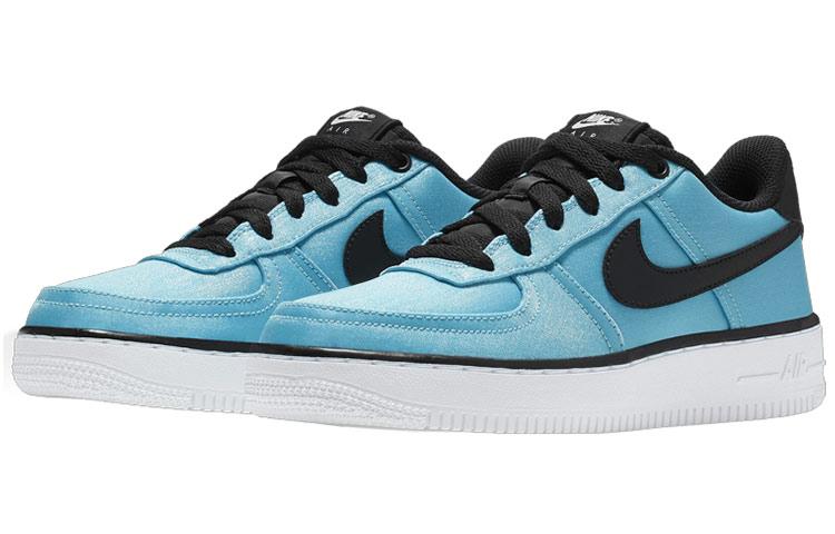 Nike Air Force 1 Lv8 Shift Suede Slip Resistant Abrasion Resistant Low top Kids' Skateboarding Shoes Ice Blue Teenagers AV5154-400