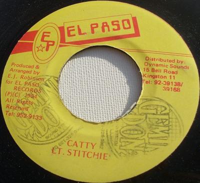 7inch Record LIEUTENANT STITCHIE - Catty NONE El Paso 1994 Jamaica Reggae, Ska & Dub Used