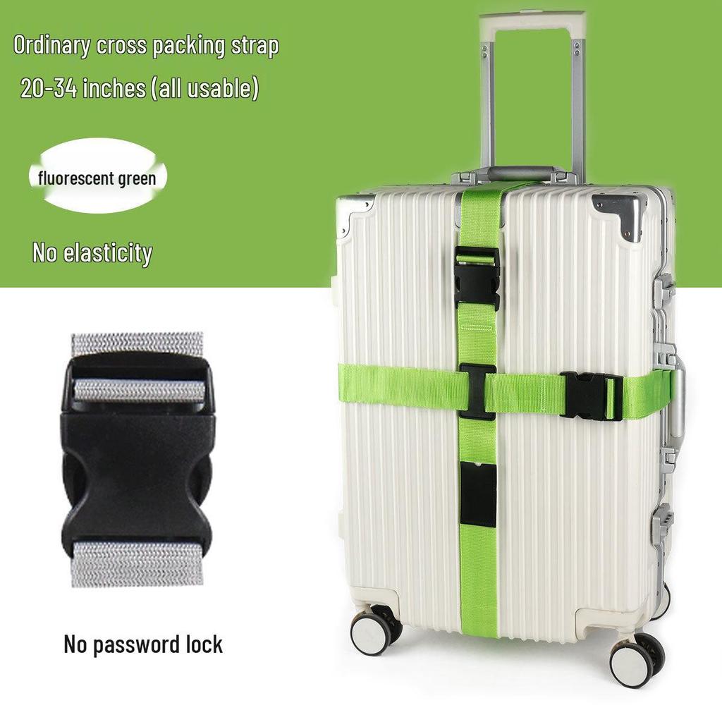 Explosion-Proof Customs Lock Luggage Straps: Reinforced Cross-Packing Straps for Tightening Checked Baggage.