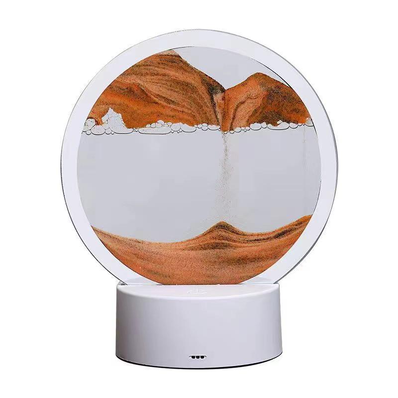 Hourglass Night Light: Quicksand Painting Lamp for Bedroom & Bedside Decoration, Perfect Unique Gift for Bestie's Birthday.