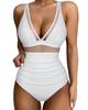 European & American Sexy Mesh Deep V One-Piece Swimsuit for Women