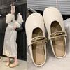 Mary Jane bag head half slippers women's summer wear 2025 new flat bottom fashion half tray French style with skirt cool slippers