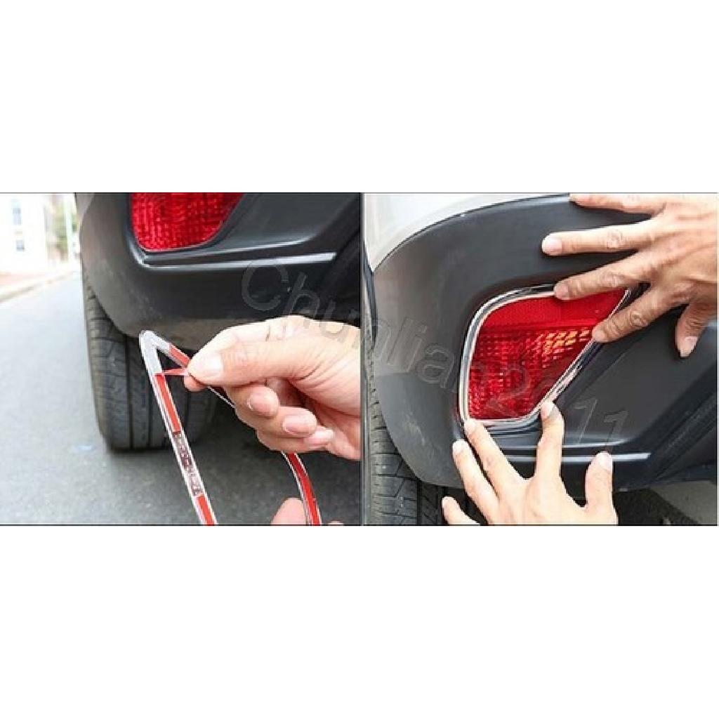 Rear Fog Light Cover Trim for 18-21 Mitsubishi Eclipse Cross ABS Chrome Lamp