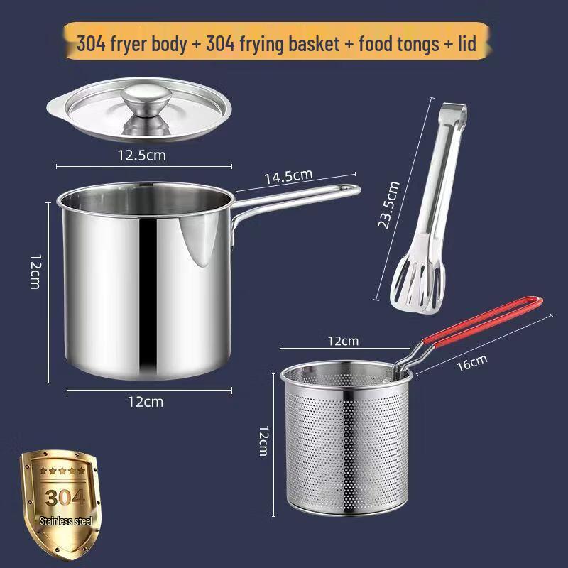 Wutuo 304 Stainless Steel Multifunctional Deep Fryer Pot