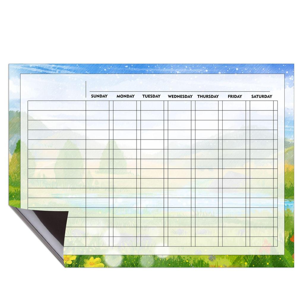 A3 Magnetic Erasable Monthly & Weekly Planner Whiteboard Set for Refrigerator