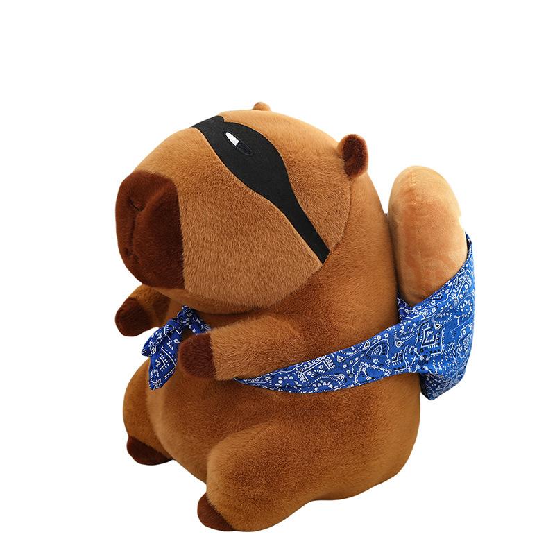 The Thief Capybara Plush Toy Ninja Kapibara Doll Throw Pillow Grab Machine Doll Gift Exchange