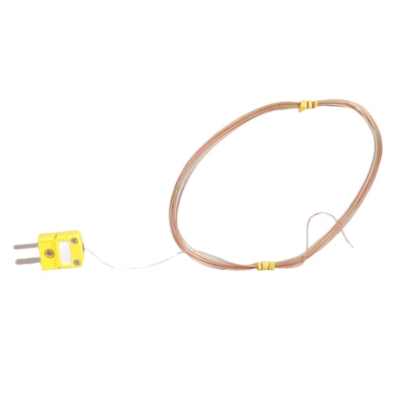 High Accuracy K Type Thermocouple Probe Cable with Coating Quick Connect Plugs Oxidation Resistant for Industry