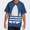 Adidas Originals Trefoil Big Logo Print Short Sleeve T-Shirt Men Tops Blue FM9902