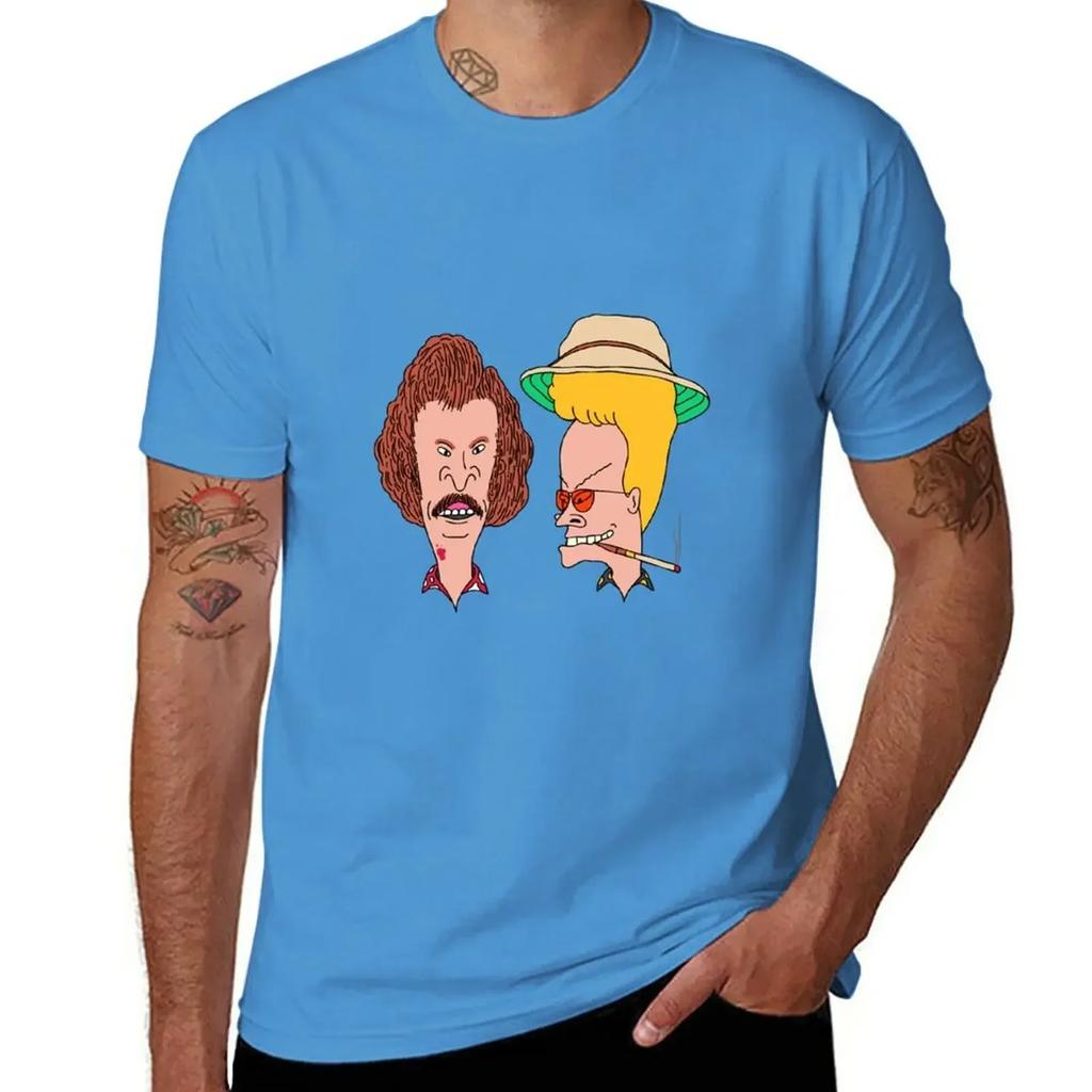 Beavis And Butthead In The Style Of Fear And Loathing In Las Vegas Tshirt Blacks Oversizeds Unisexs Clothing