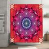 Luxury Flower Shower CurtainPink Purple Blue White Mandala Print Bathroom Decor Waterproof Custom Size Modern Home Decor