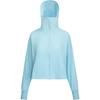 Outdoor Woven Hooded Breathable Minimalist Solid Lightweight Training Sports Sun Protection Jacket Women Jackets Stream-Blue 6014372-494