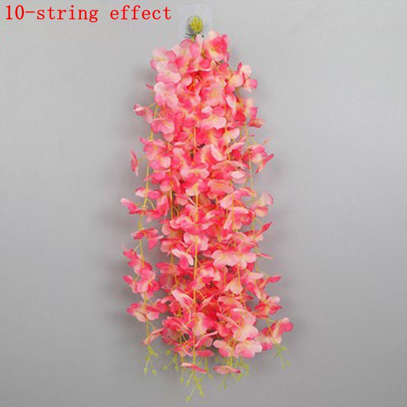 5/10/20Pcs 60cm Artificial Wisteria Hanging Flower Garland Silk Flower Vine for Wedding Party Home Garden Flower Wall Decor