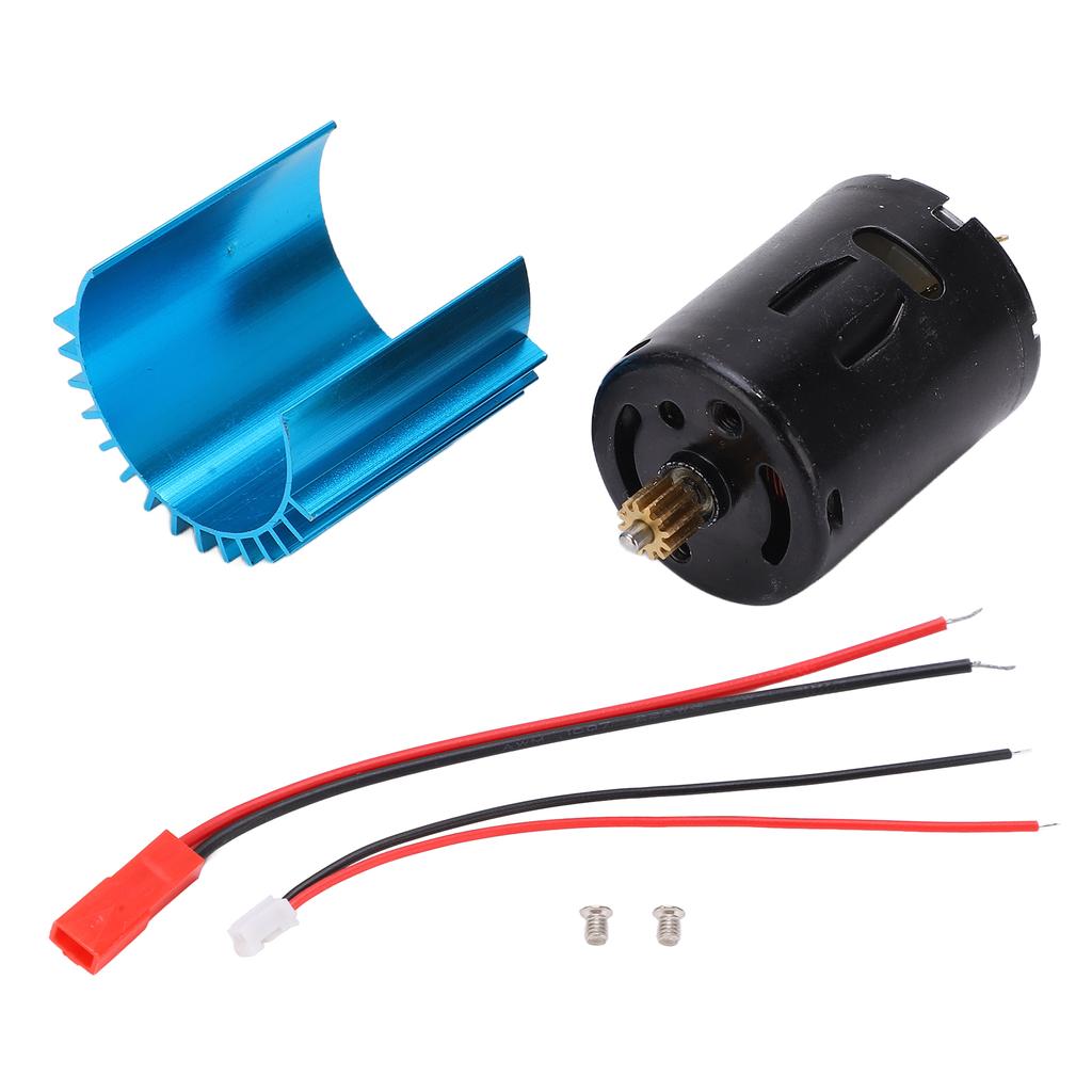 52000 Rpm High Speed Metal 370 Motor Radiator RC Car Upgrade Parts Accessories for WPL D12(Blue )