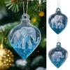 Christmas Tree Ornament Gradient Blue Elephant Pendant for Xmas Decor Light Exquisite Winter Wonderland Hanging Ornament Holiday Gift with Profound